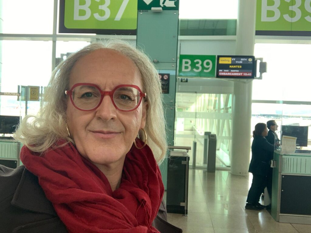 Jenni at Barcelona Airport
